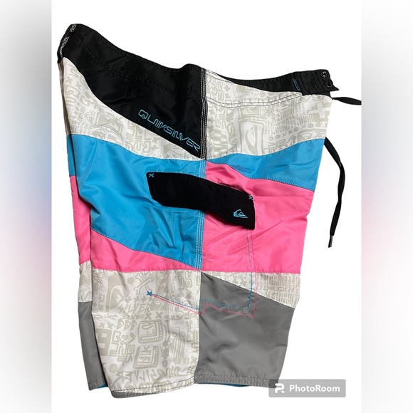 Quicksilver Board Shorts Cotton Candy Surf Swim Trunks Size 36 Medium - Picture 4 of 12